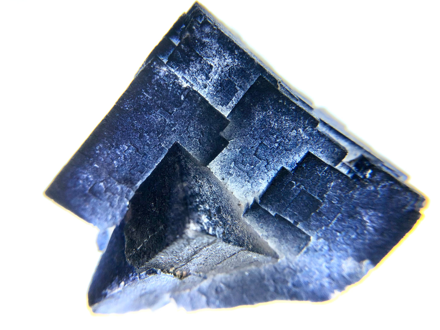 Ink blue fluorite with Watercolor painting.