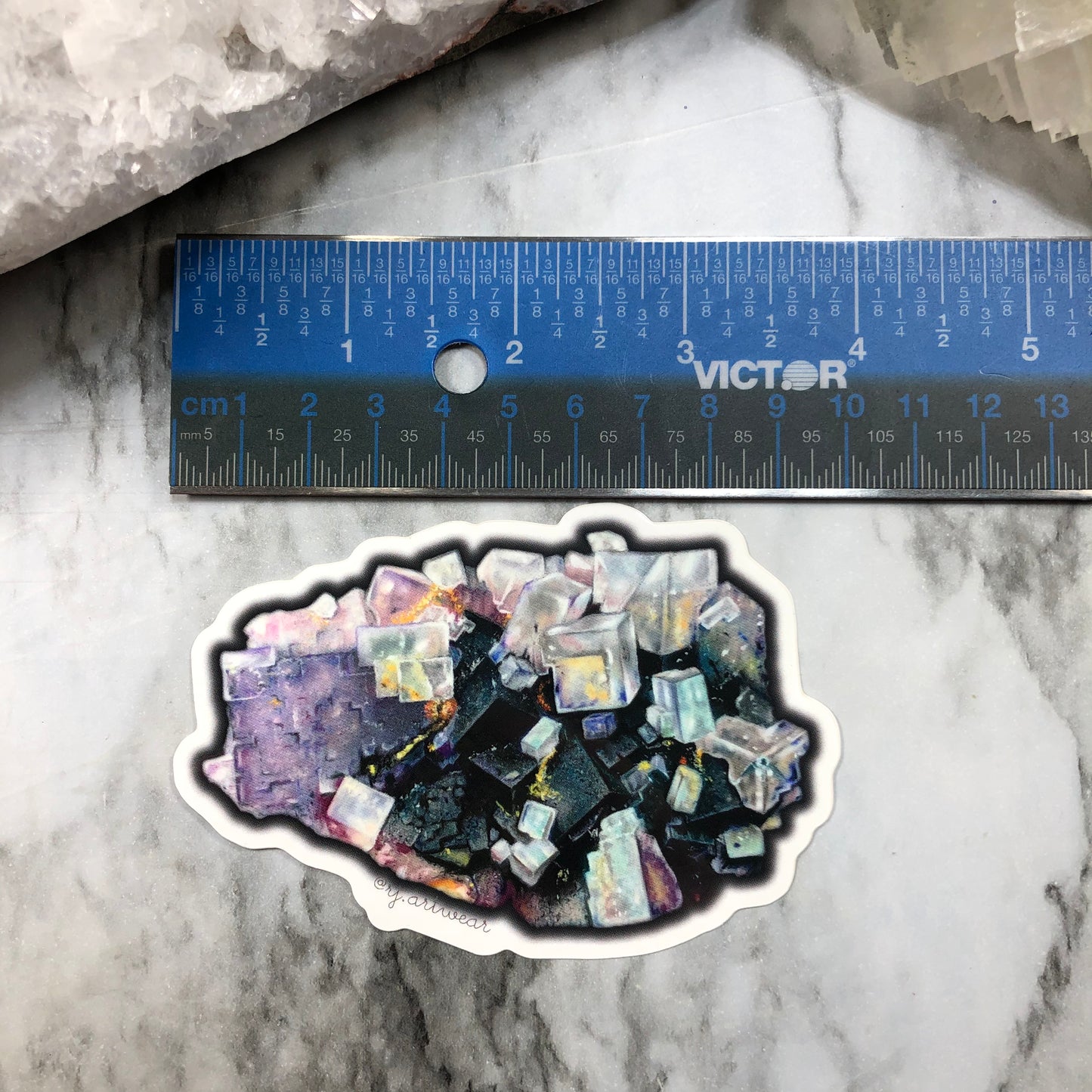 Illinois Fluorite Cluster Sticker