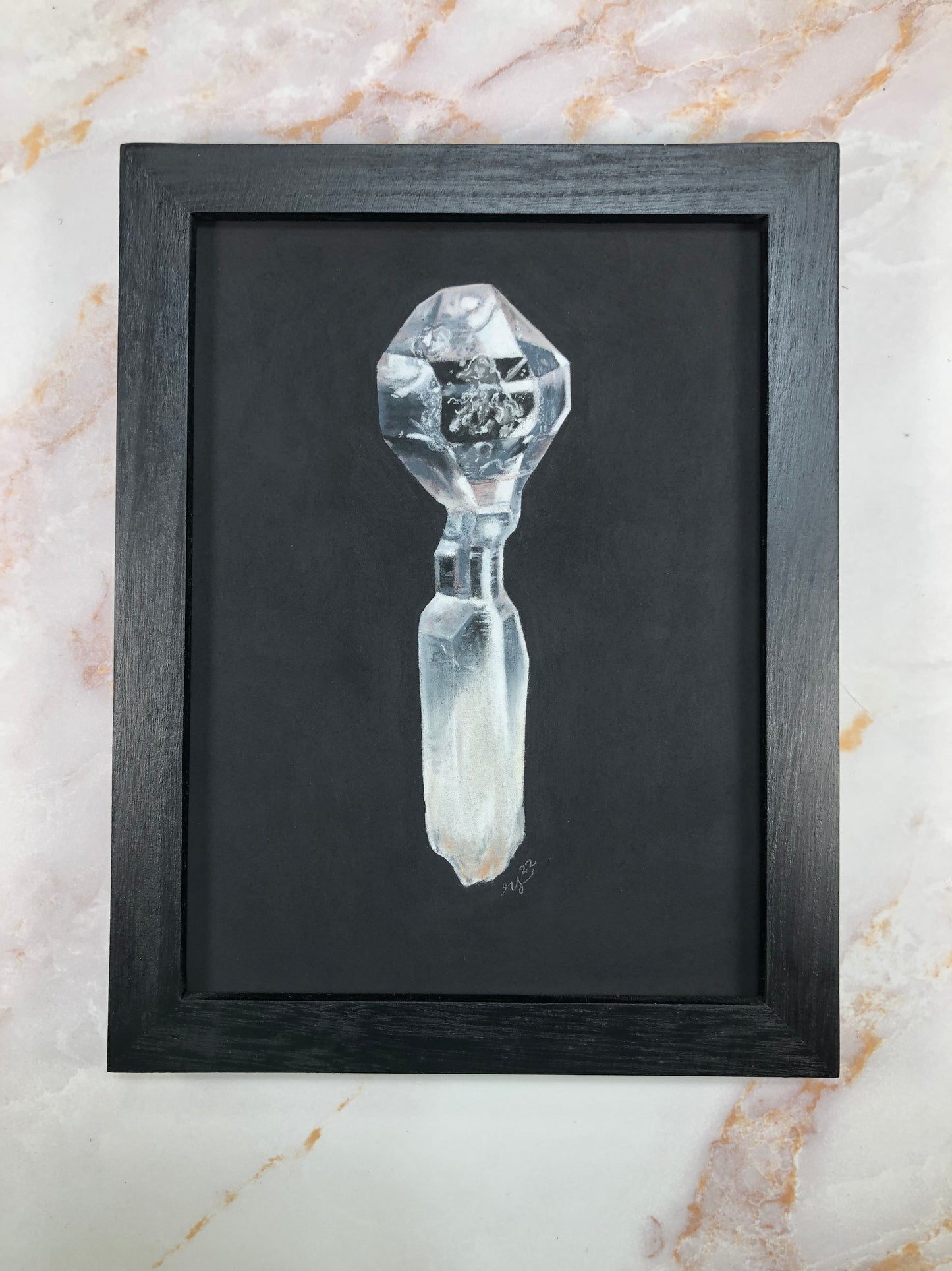 Glassy Mexican Scepter with Pastel Pencil Portrait Set!
